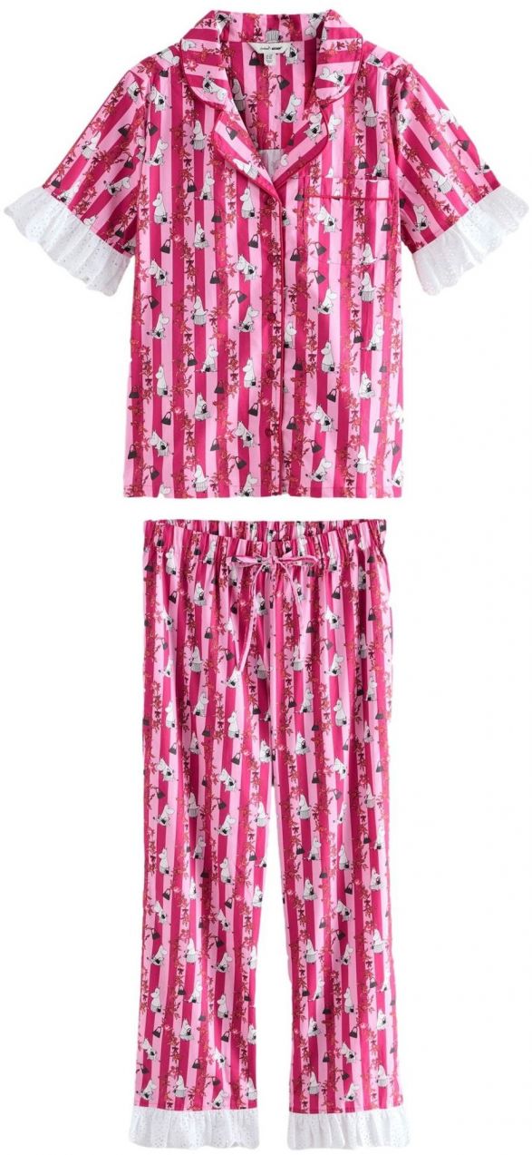 Cath Kidston Pyžamo 'Mumins'  ružová / ružová / čierna / biela