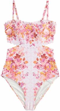 LAURA ASHLEY Jednodielne plavky  fialová / oranžová / ružová / biela