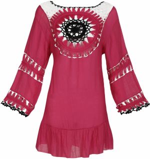 IZIA Letné šaty  pitaya / čierna / biela
