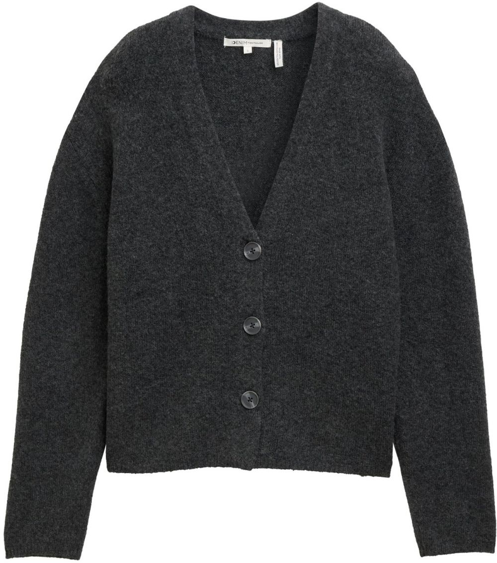 TOM TAILOR DENIM Kardigán  antracitová