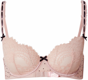 Hunkemöller Podprsenka 'Dorothy'  pastelovo ružová / čierna