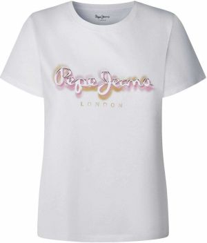 Pepe Jeans Tričko 'Becky'  grafitová / svetlooranžová / ružová / biela