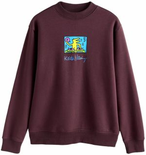 Next Mikina 'Keith Haring'  svetlomodrá / žltá / limetová / burgundská