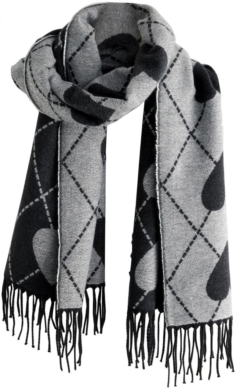 Next Šál 'Argyle'  sivá / čierna