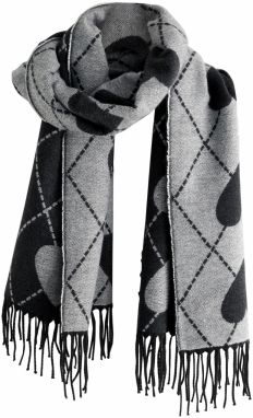 Next Šál 'Argyle'  sivá / čierna