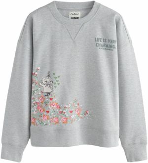 Cath Kidston Mikina 'Mumins'  sivá melírovaná / zelená / ružová / čierna