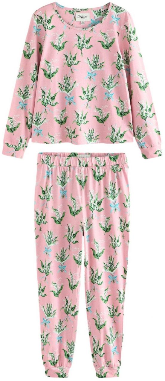 Cath Kidston Pyžamo 'Dreamer's Ditsy'  zelená / ružová / biela