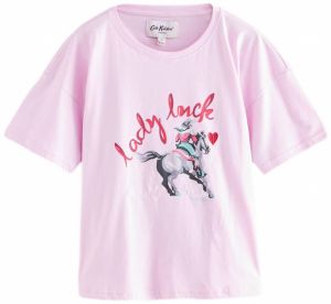 Cath Kidston Tričko  vodová / rosé / červená / čierna