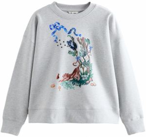 Cath Kidston Mikina 'Great Ormond Street Hospital'  modrá / hnedá / sivá melírovaná / zelená