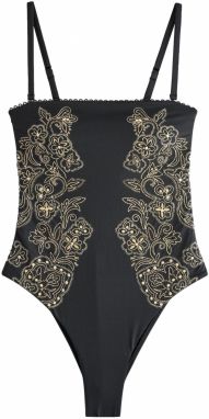 Mint Velvet Jednodielne plavky  béžová / čierna