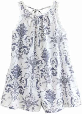 LAURA ASHLEY Overal  tmavomodrá / biela