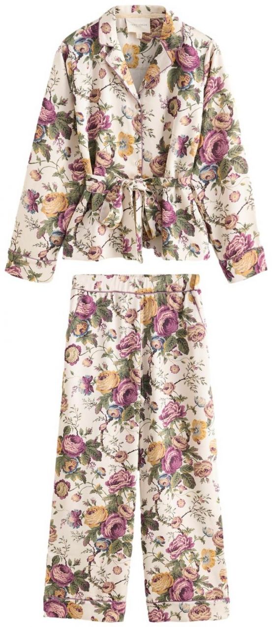LAURA ASHLEY Pyžamo  krémová / modrá / žltá / zelená
