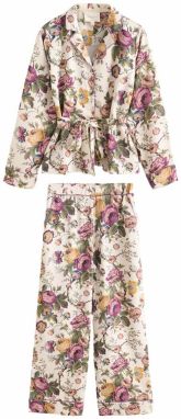 LAURA ASHLEY Pyžamo  krémová / modrá / žltá / zelená