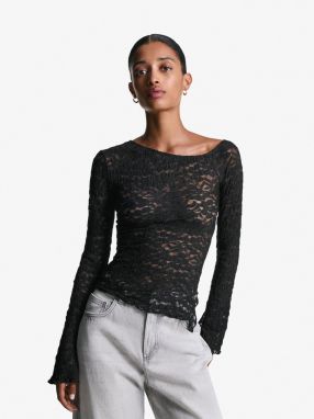 Bershka Tričko  čierna