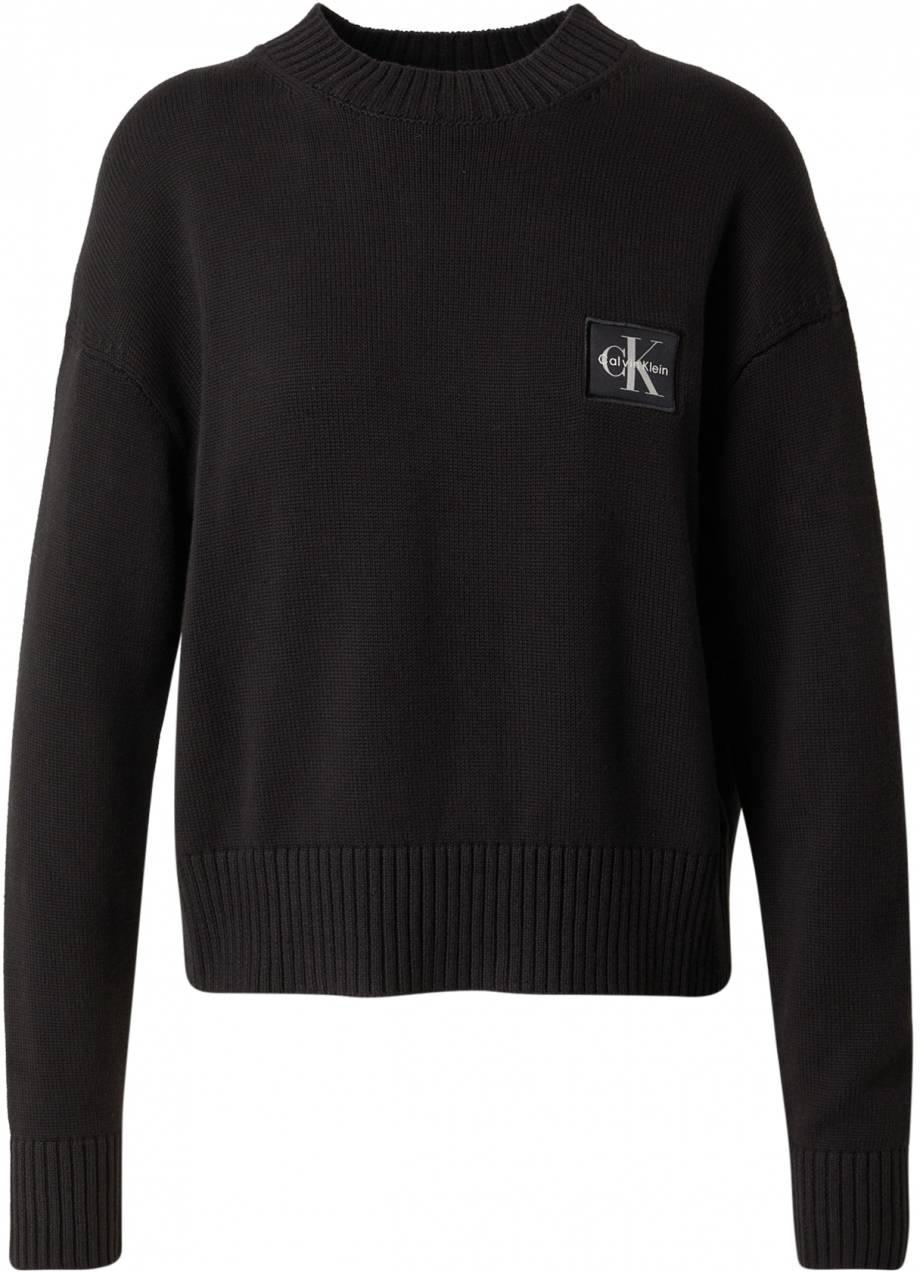 Calvin Klein Jeans Sveter  čierna / biela
