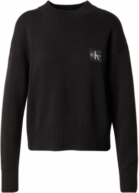Calvin Klein Jeans Sveter  čierna / biela