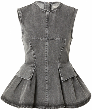 REMAIN Top  sivý denim