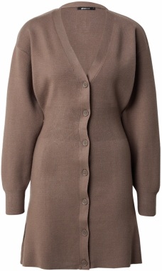 Gina Tricot Pletené šaty  tmavobéžová