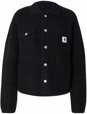 Carhartt WIP Kardigán 'Michigan'  čierna / biela