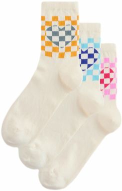 Next Ponožky  vodová / oranžová / svetloružová / prírodná biela