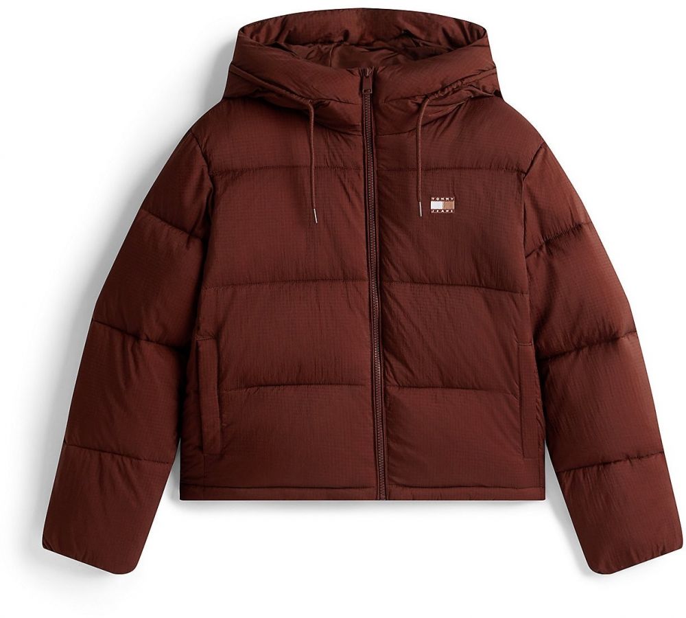 Tommy Jeans Zimná bunda  hnedá