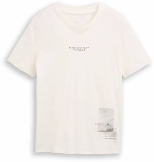 TOM TAILOR DENIM Tričko  čierna / biela