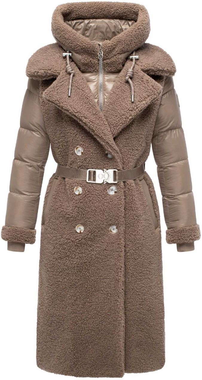 NAVAHOO Zimný kabát 'Kuscheltraum 14'  kapučíno