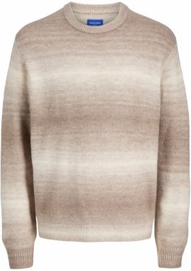 JACK & JONES Sveter 'JORMEADOWS'  hnedá / svetlohnedá