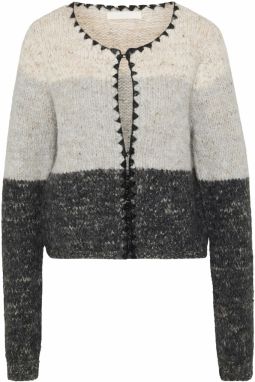 Vero Moda Tall Kardigán 'VMJENNA'  béžová melírovaná / sivá / sivá melírovaná