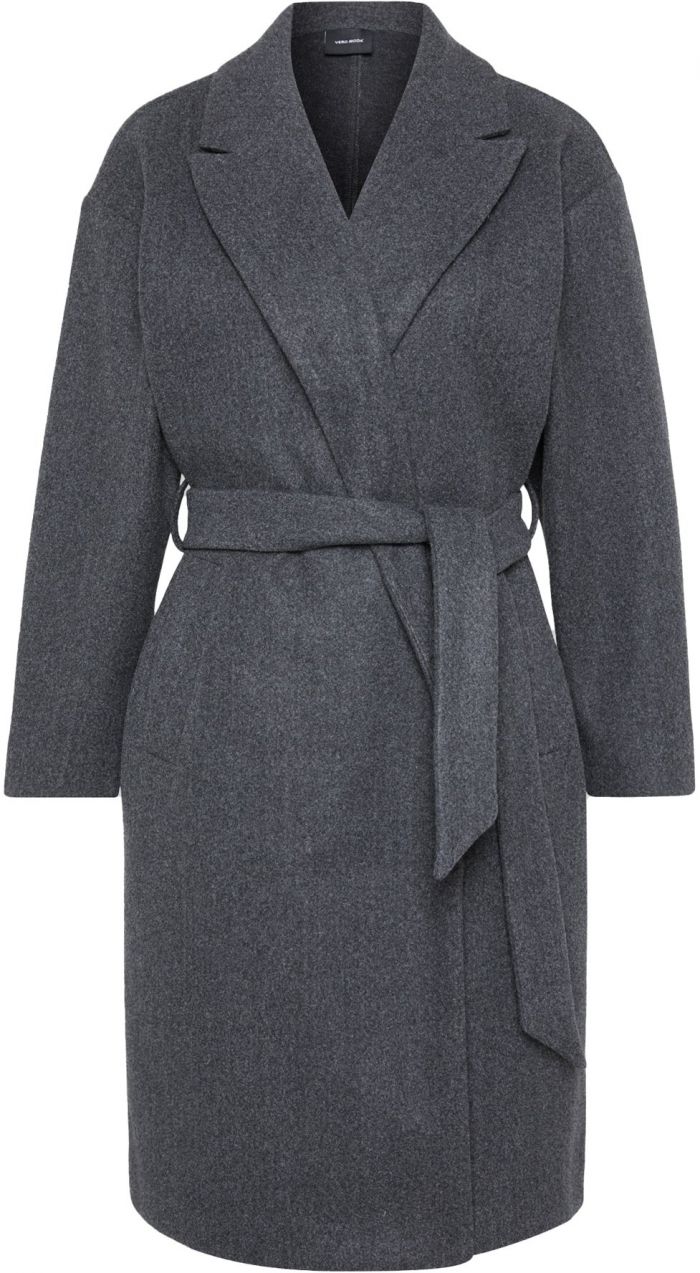 Vero Moda Petite Prechodný kabát 'VMFORTUNE'  sivá melírovaná