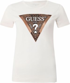 GUESS Tričko  hnedá / medená / čierna / biela