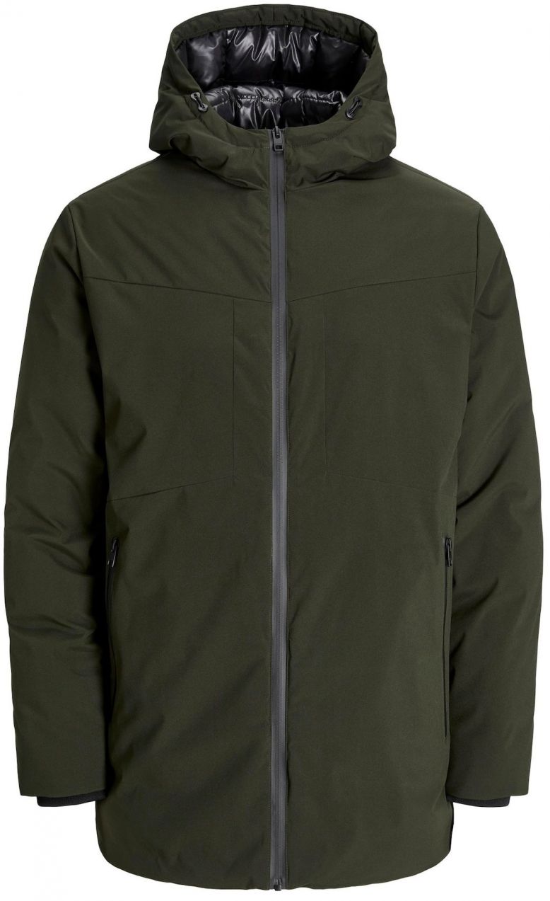 JACK & JONES Zimná parka 'JWHPlanet'  tmavozelená