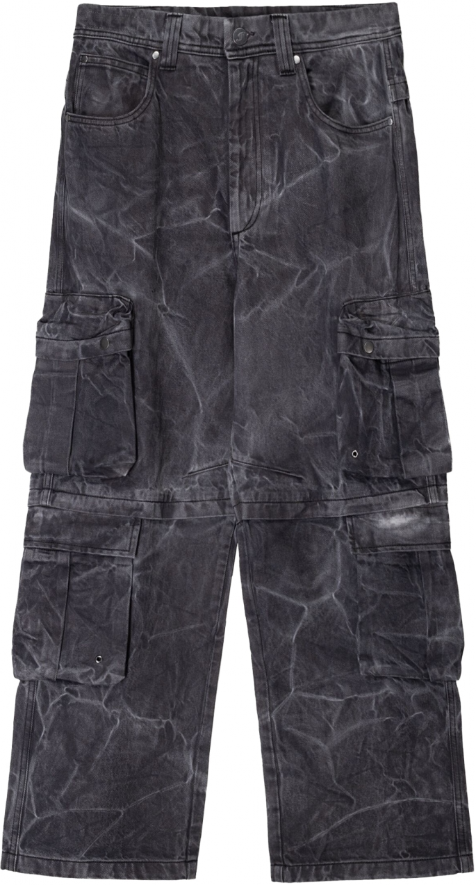 Bershka Rifľové kapsáče  čierny denim