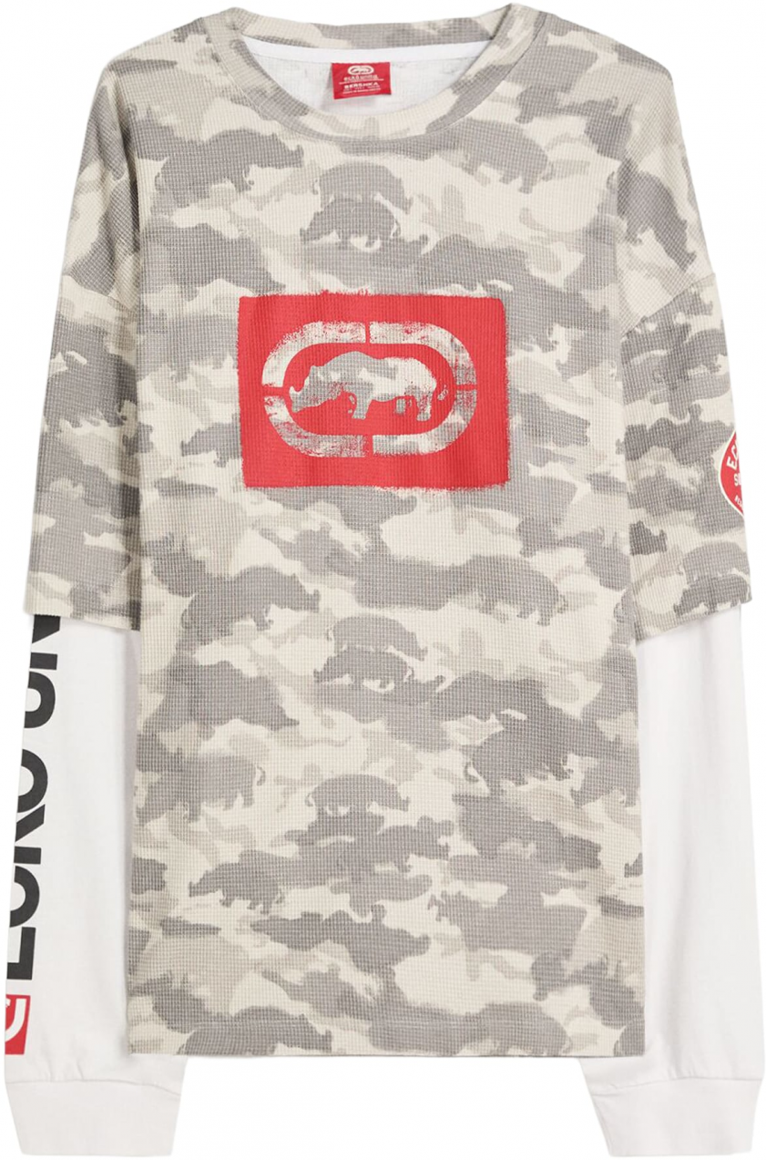 Bershka Tričko  sivá / kaki / rubínová / biela