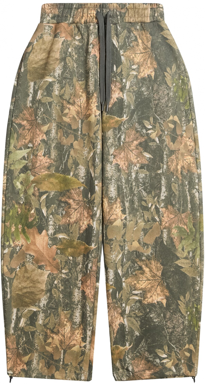 Bershka Nohavice  hnedá / kapučíno / zelená / tmavozelená