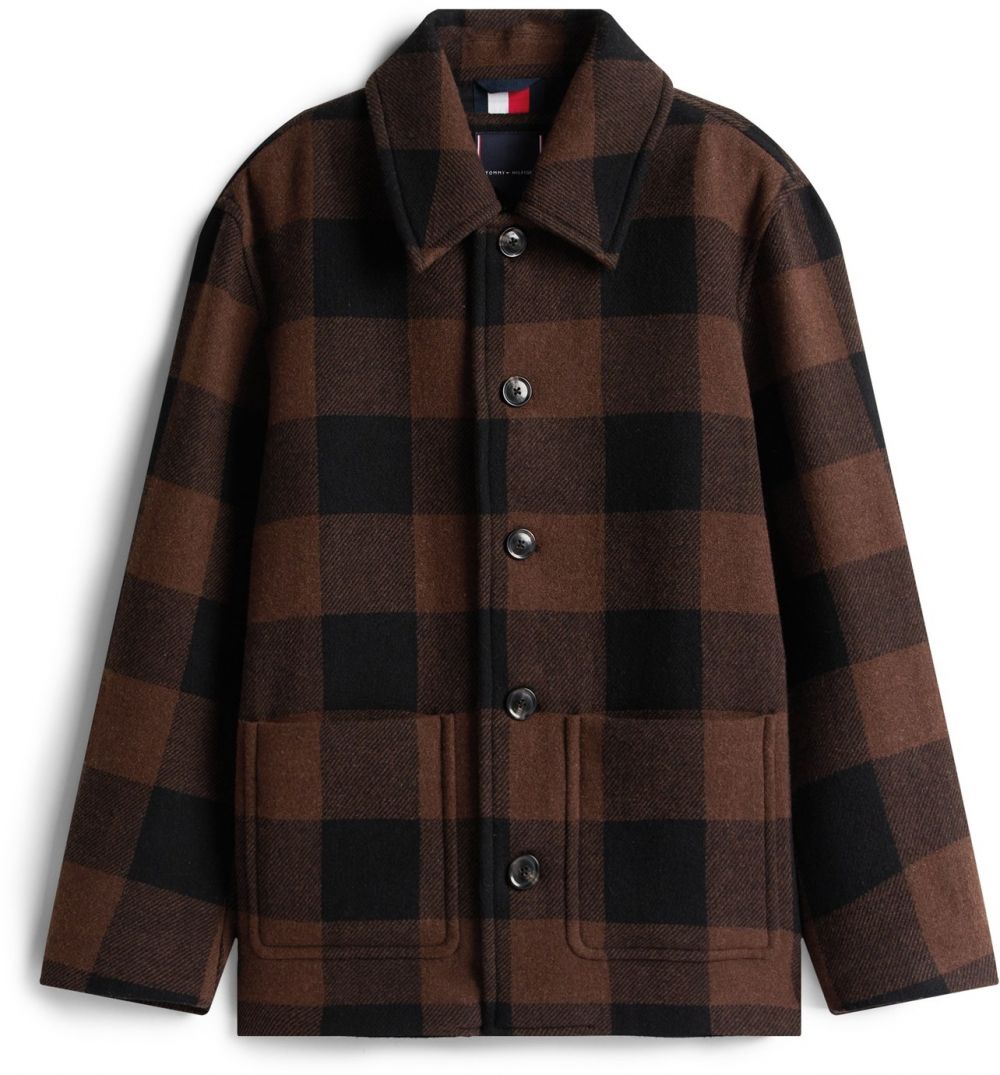 TOMMY HILFIGER Prechodná bunda  hnedá / čierna
