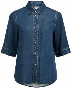 OBJECT Blúzka 'OBJFRAME'  modrá denim