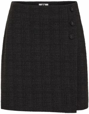 WE Fashion Sukňa  sivá / čierna