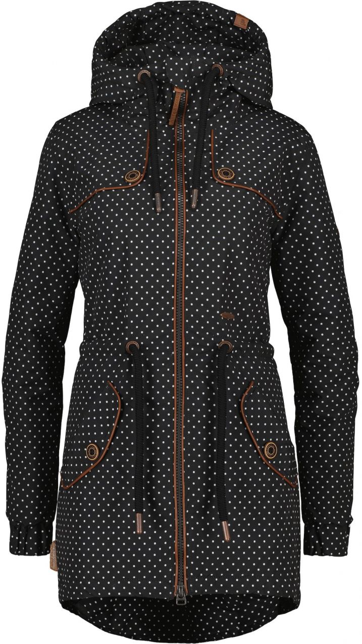 alife & kickin Prechodná parka 'CharlotteAK'  čierna / biela