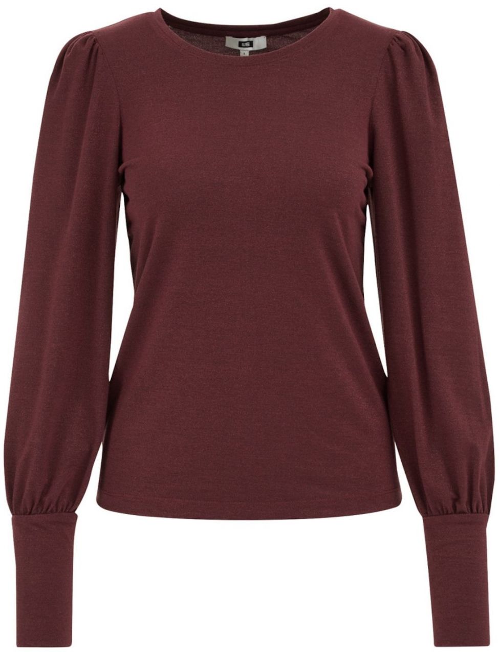 WE Fashion Tričko  burgundská / vínovo červená