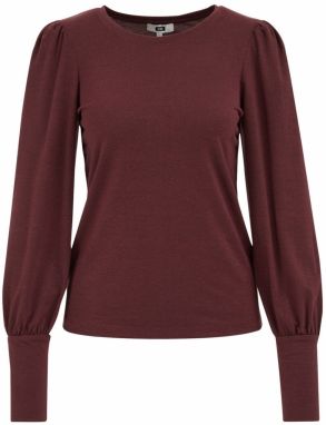 WE Fashion Tričko  burgundská / vínovo červená