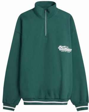 Bershka Mikina  zelená / biela