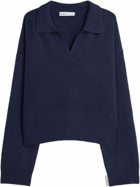 Bershka Sveter  námornícka modrá