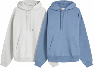Bershka Mikina  námornícka modrá / sivá melírovaná