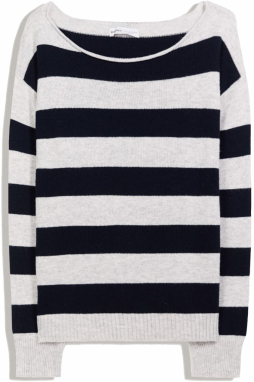 Bershka Sveter  tmavomodrá / svetlosivá
