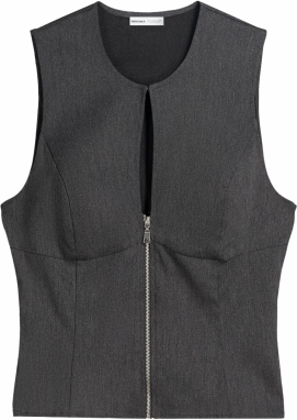 Bershka Top  antracitová