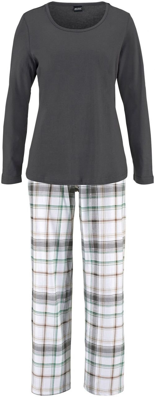 ARIZONA Pyžamo  svetlohnedá / antracitová / zelená / biela