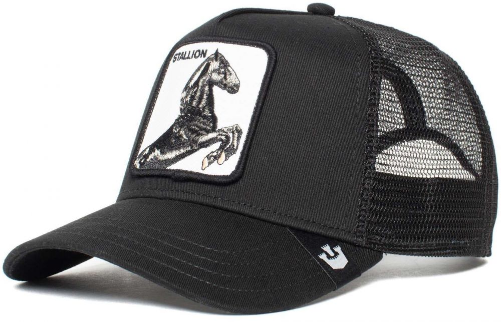 GOORIN Bros. Čiapka 'The Stallion'  tmavosivá / čierna / biela