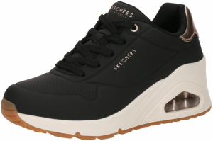 SKECHERS Nízke tenisky 'UNO WEDGE - HI STEPS'  tmavomodrá / zlatá