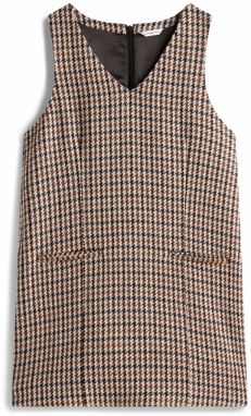 TOMMY HILFIGER Puzdrové šaty 'HERITAGE'  béžová / námornícka modrá / hrdzavohnedá